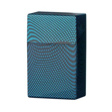 SIGARETTEN BOX CARBON FIBRE BLAUW TBV 20 SIGARETTEN