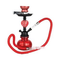 HOOKAH - WATERPIJP SET (1 SLANG) - ROOD 25CM