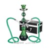 ZORR - HOOKAH WATERPIJP SET (2 SLANGEN) - GROEN - IN ALUMINIUM KOFFER ZORR - HOOKAH WATERPIJP SET (2 SLANGEN) - GROEN - IN ALUMINIUM KOFFER