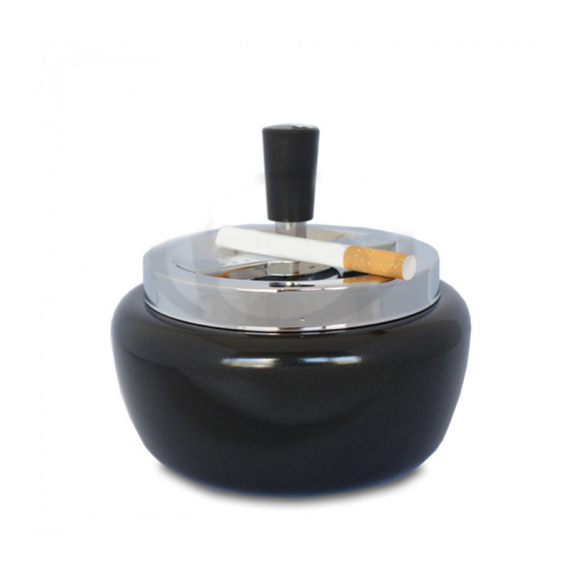 DRAAIASBAK METALLIC ZWART 130MM