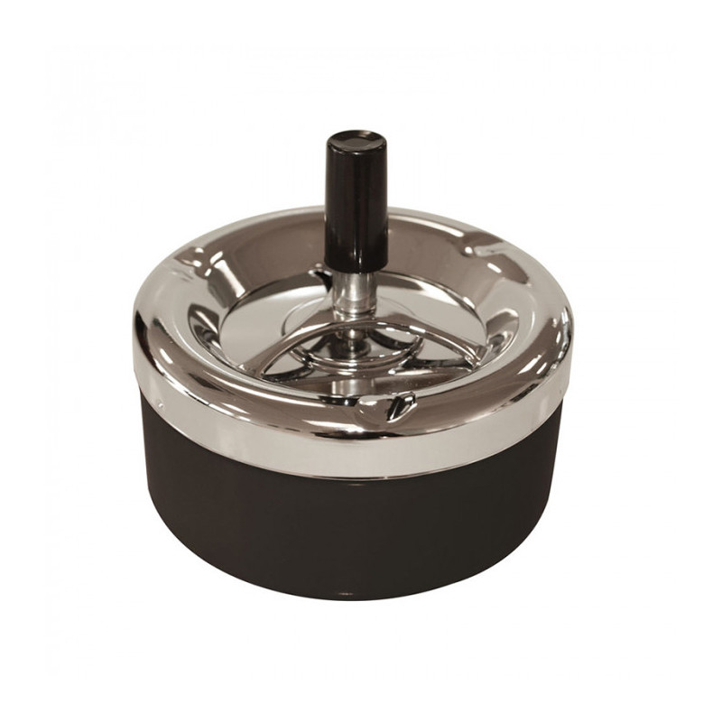 DRAAIASBAK CHROME/ZWART 110MM DRAAIASBAK CHROME/ZWART 110MM