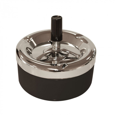 DRAAIASBAK CHROME/ZWART 110MM