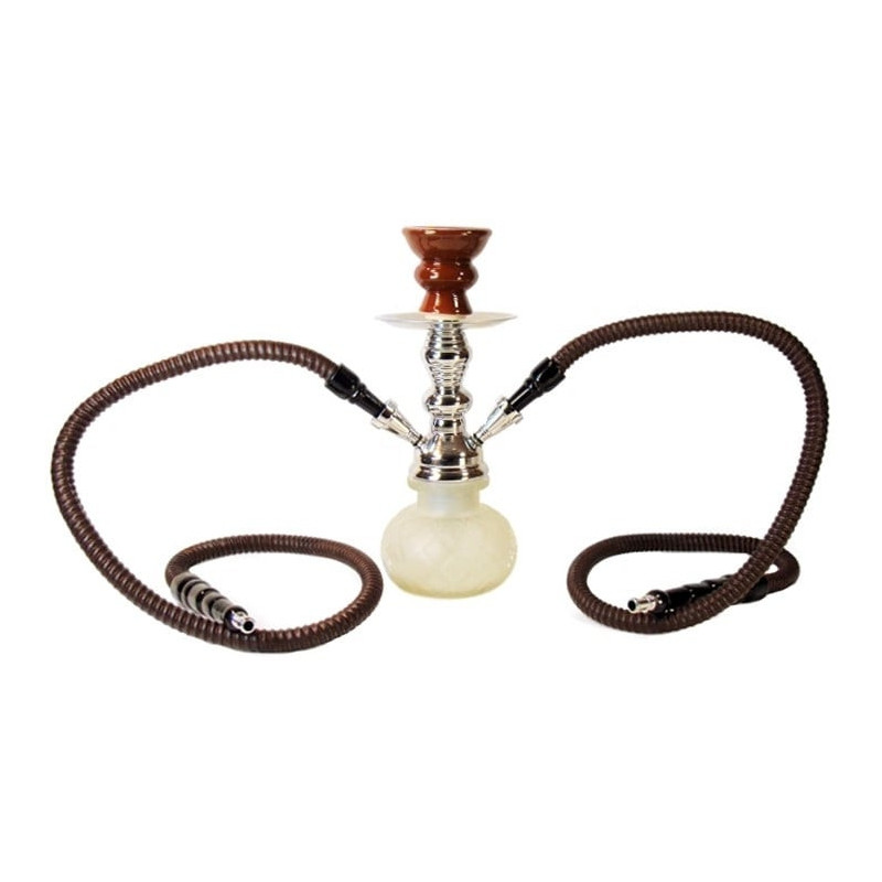 HOOKAH - WATERPIJP SET (2 SLANGEN) - WIT 27CM HOOKAH - WATERPIJP SET (2 SLANGEN) - WIT 27CM