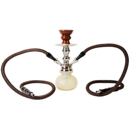 HOOKAH - WATERPIJP SET (2 SLANGEN) - WIT 27CM
