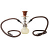 HOOKAH - WATERPIJP SET (2 SLANGEN) - WIT 27CM HOOKAH - WATERPIJP SET (2 SLANGEN) - WIT 27CM