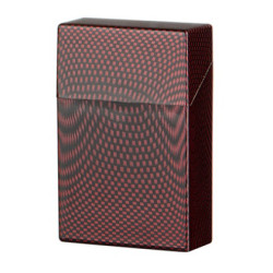 SIGARETTEN BOX CARBON FIBRE ROOD TBV 20 SIGARETTEN