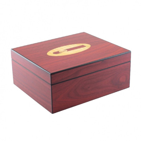 BOOKWILL HUMIDOR - 35 CIGARS - ROSEWOOD W/ CIGAR LOGO