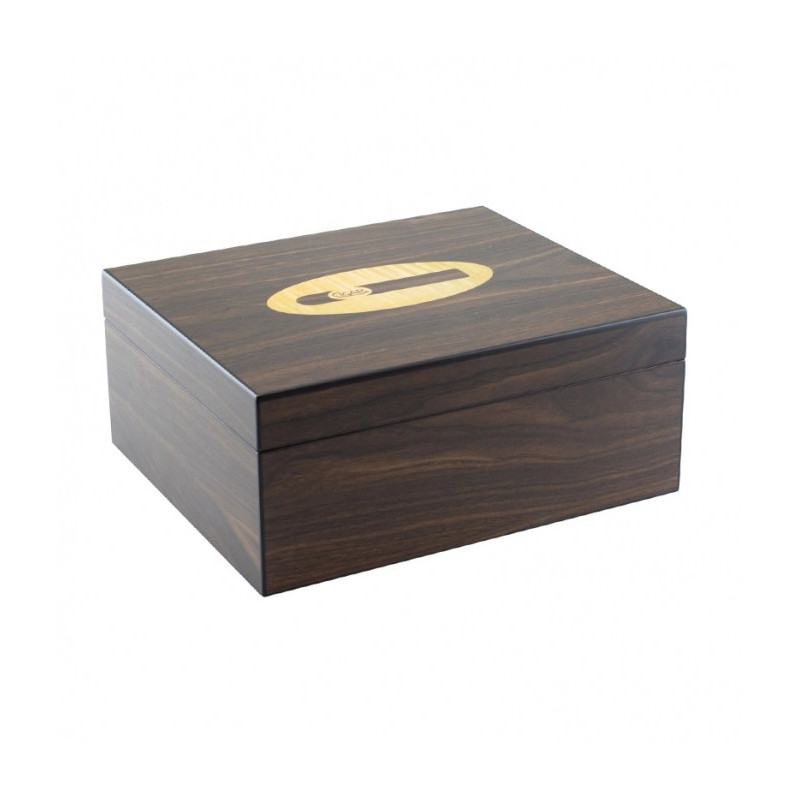 BOOKWILL HUMIDOR - 35 CIGARS - WALNUT W/ CIGAR LOGO BOOKWILL HUMIDOR - 35 CIGARS - WALNUT W/ CIGAR LOGO