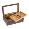 BOOKWILL HUMIDOR - 50 CIGARS - MATT WOOD W/HYGROMETER