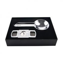 ZORR - GIFTSET - ASBAK MET LUXE SIGARENKNIPPER - CHROME
