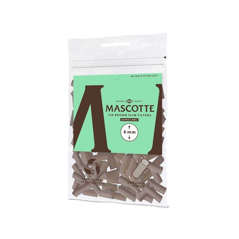 MASCOTTE - 120 BROWN SLIM FILTERS